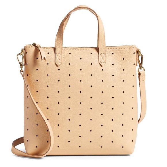 🔥Host Pick🔥Madewell Mini Transport Perforated Leather Tote - Picture 1 of 10